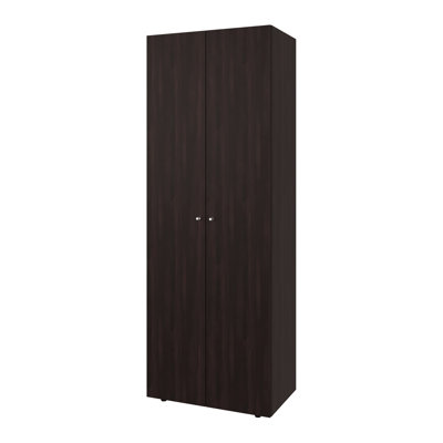 Closet Storage Set 4-Piece 78.7"H with Upper Extension Unit, Seven Doors - Dark Walnut
