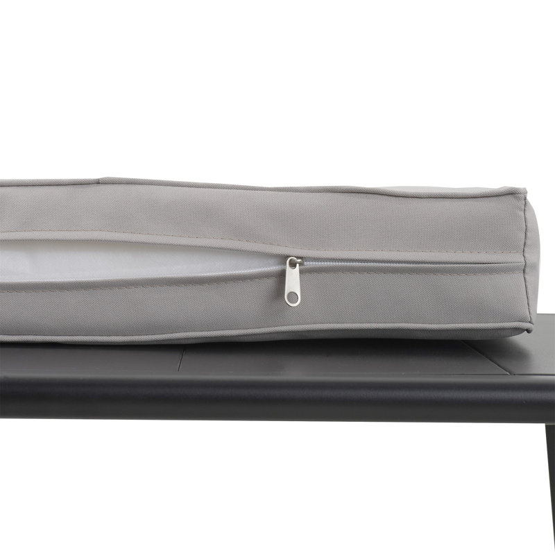 Durable And Comfortable Outdoor Seating Set, Gray Cushion/Green Frame