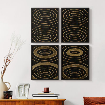 Linked In I Framed Print - Set of 4