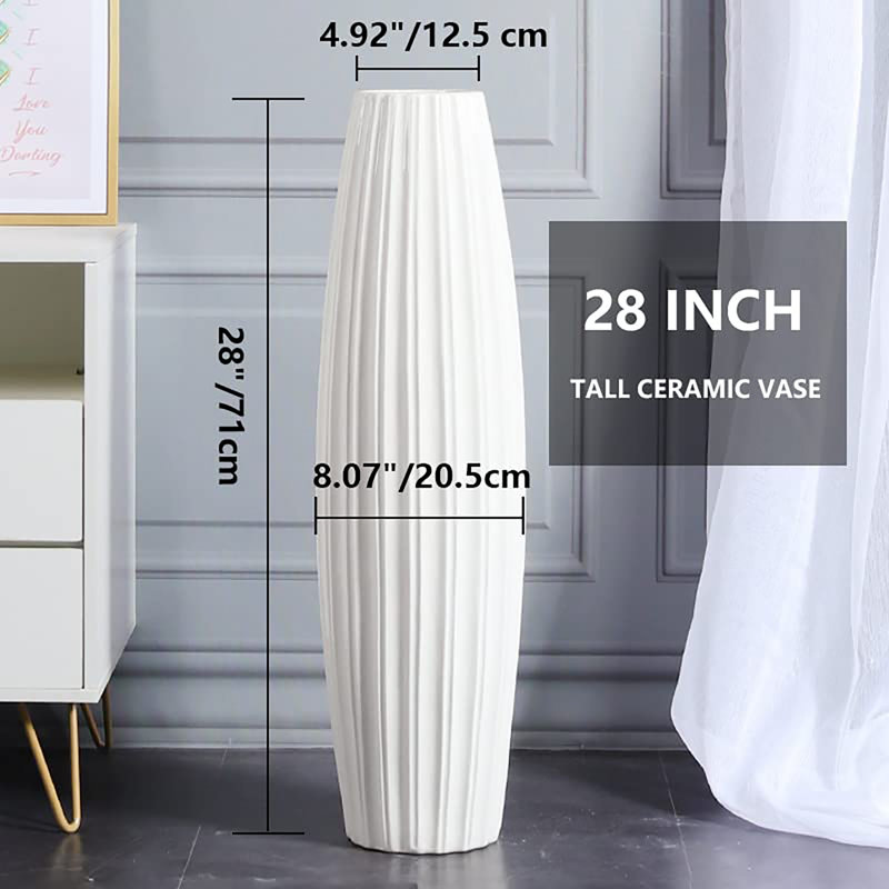 grand vase de sol en céramique, 28"