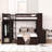 Loft Bed with a Stand-alone bed, Shelves,Desk,and Wardrobe-8001950-8001951