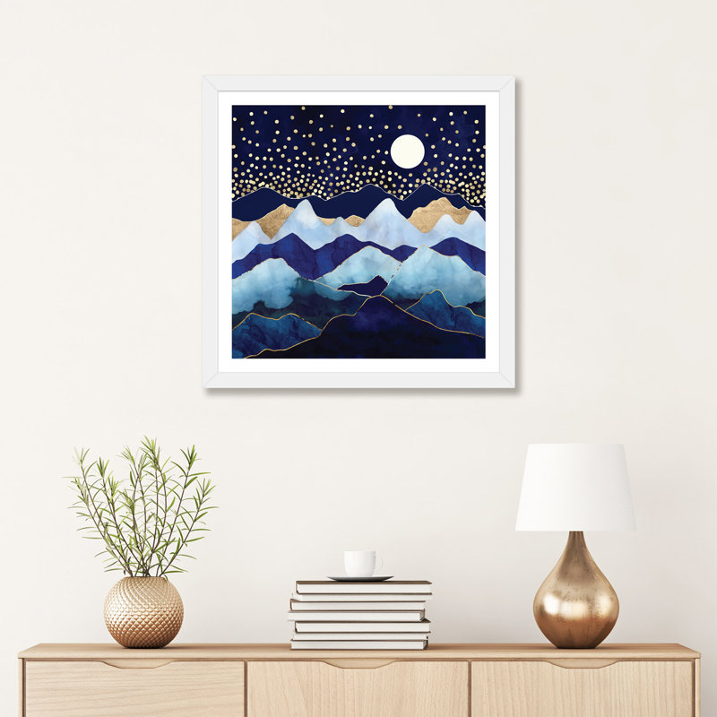 Étoiles de luciole - imprimé, Encadré par un papier blanc, H 24 po x l 24 po x p 1 po