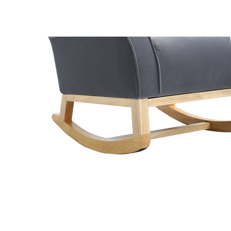 Chaises berçantes confortables en velours, petite conception moderne pour la chambre de bébé et la maison
