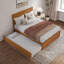 Lit plateforme en bois massif Jeinny avec pied et gigogne assortis-835714340-860418357