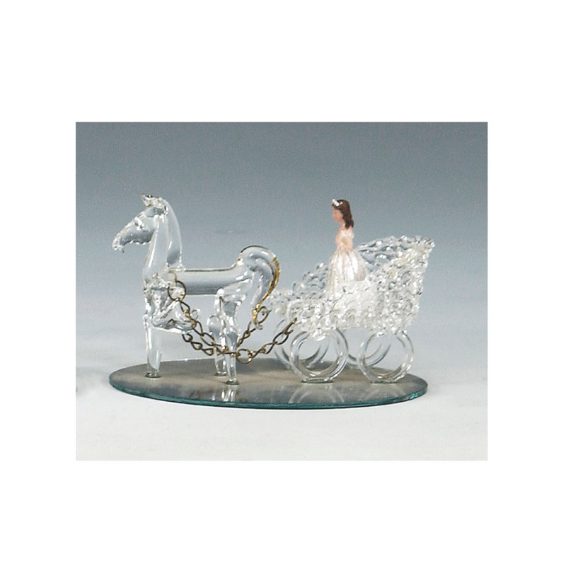 Figurine de cheval en verre cristal Rosalinda