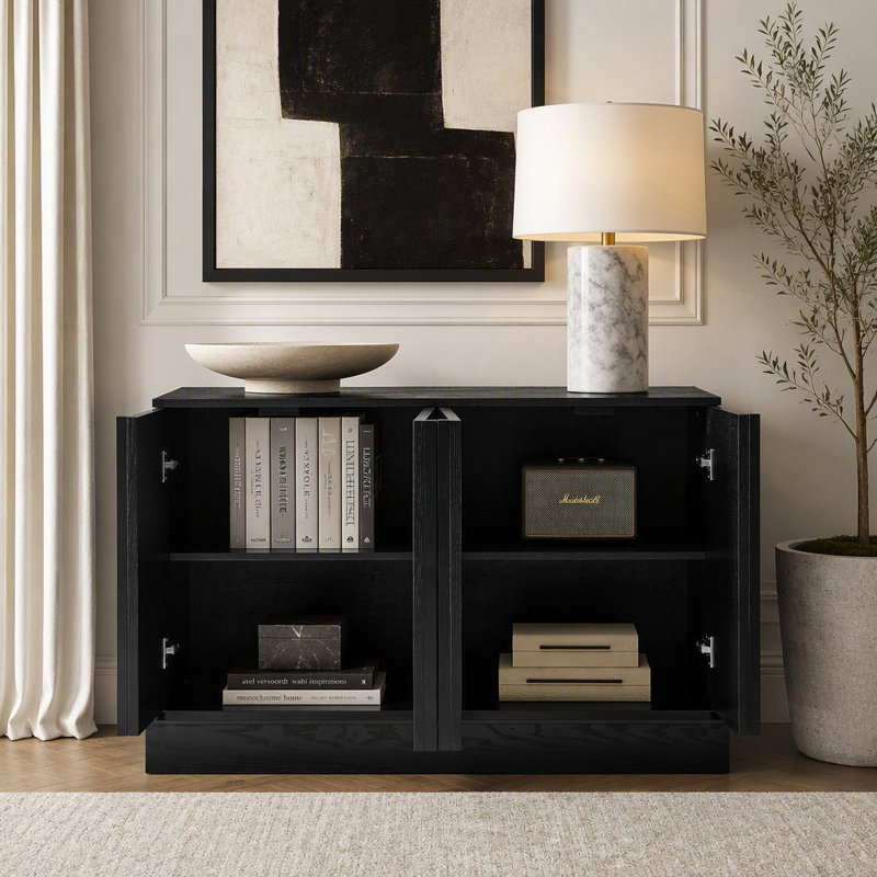 Armoire Mid-Century, Black