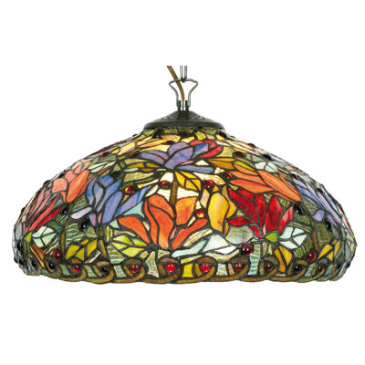 Kuppelförmige Pendelleuchte 1-flammig Tiffany