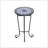 Patio Side Table,Blue+Black
