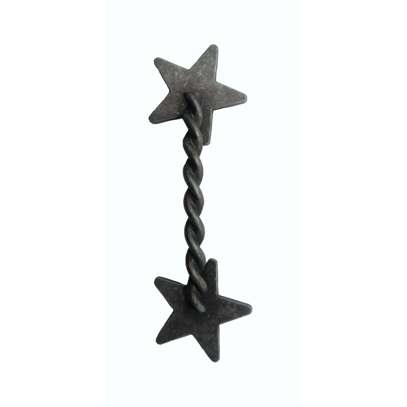 Poignée barre 3 1/4" et corde star, Étain OX