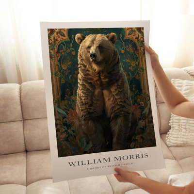 Animaux, reproduction d'art encadrée William Morris