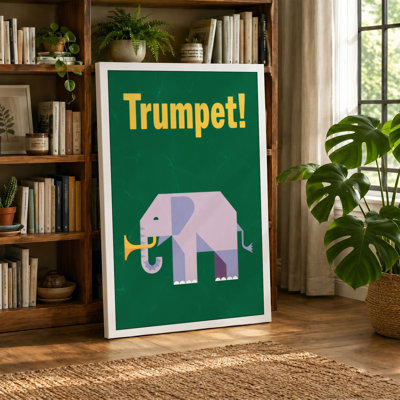 Elephant's Trumpet Geometric - Wrapped Canvas