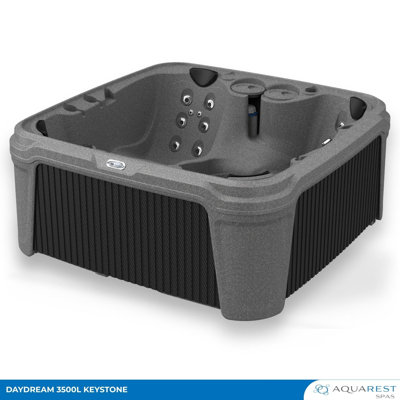 AquaRest DayDream 3500 6-Person 35-Jet Plug & Play Hot Tub with Ozonator, LED Waterfall and Stainless Steel Heater