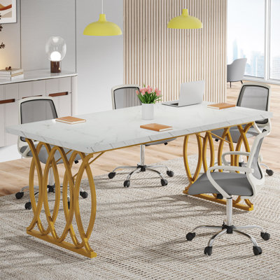 Executive Desk, 63" W Large Computer Desk