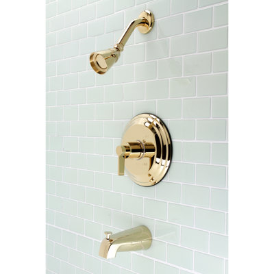 Kingston Brass NuvoFusion Single-Handle Pressure Balanced Tub and Shower Faucet