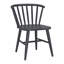 Chaise d'appoint de salle à manger à lattes en aluminium noir-364312018