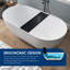 Forma 59'' Freestanding Tub Solid Surface Freestanding Soaking Tub With Bath Caddy-97961976