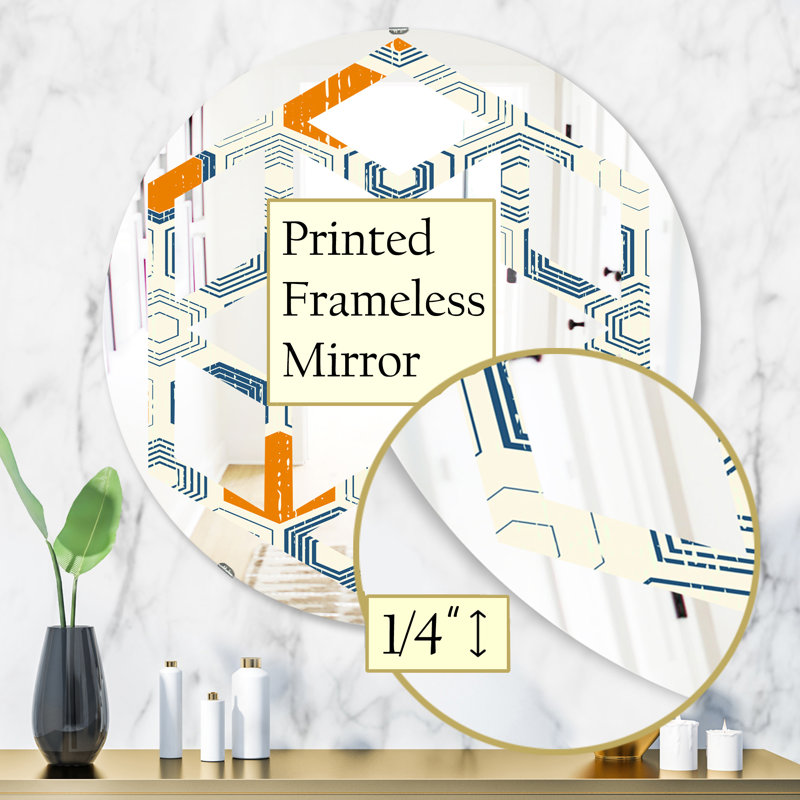 Miroir mural hexagonal Hexagon Star, H 31,5 po x l po