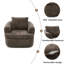Fauteuil d'appoint pivotant à 360 ° 360 ° avec coussin à deux couches pour le salon-1470142989