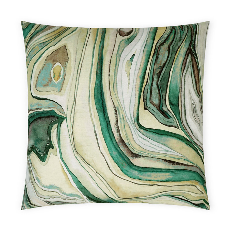 Sumidero Pillow Cover & Insert, Emerald, Square 24"