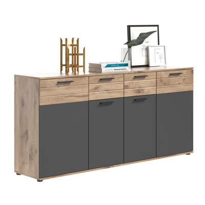 Heidetraud Engineered Wood 4 - Door Standard Accent Cabinet