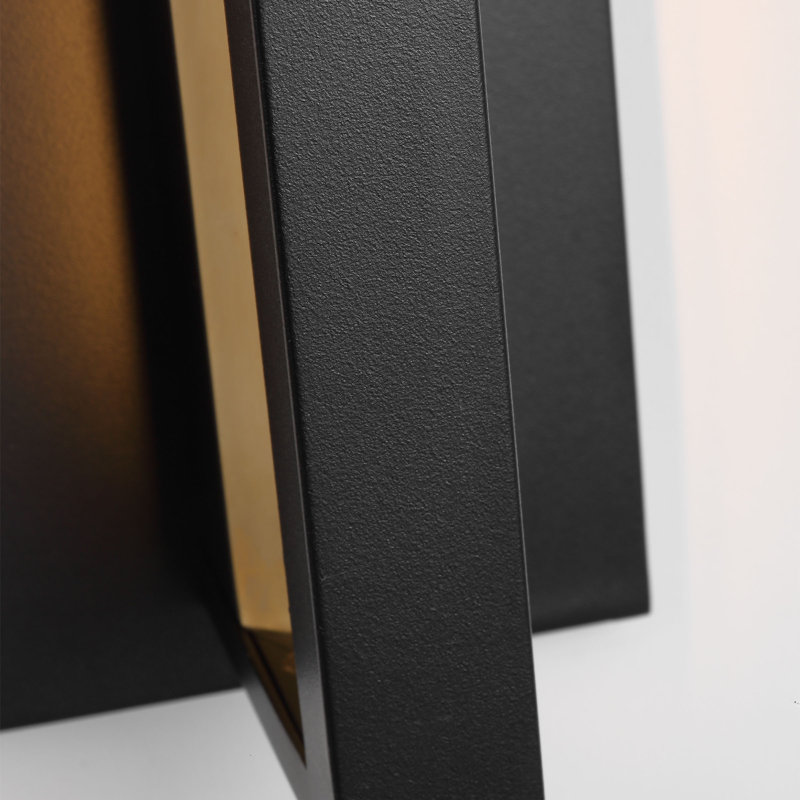 Sean Lavin Anton 1-light LED grande outdoor wall sconce light in black finish