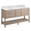 Ensemble de meuble-lavabo double 60 "avec lavabos ovales encastrés Robertson-75246287-75246262-75246265