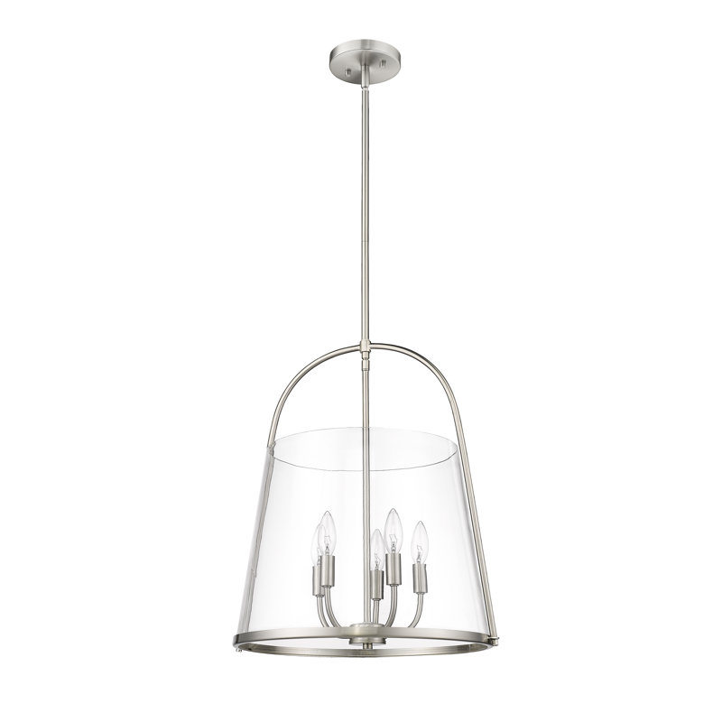 Luminaire suspendu à 5 lumières Royalston, Nickel brossé