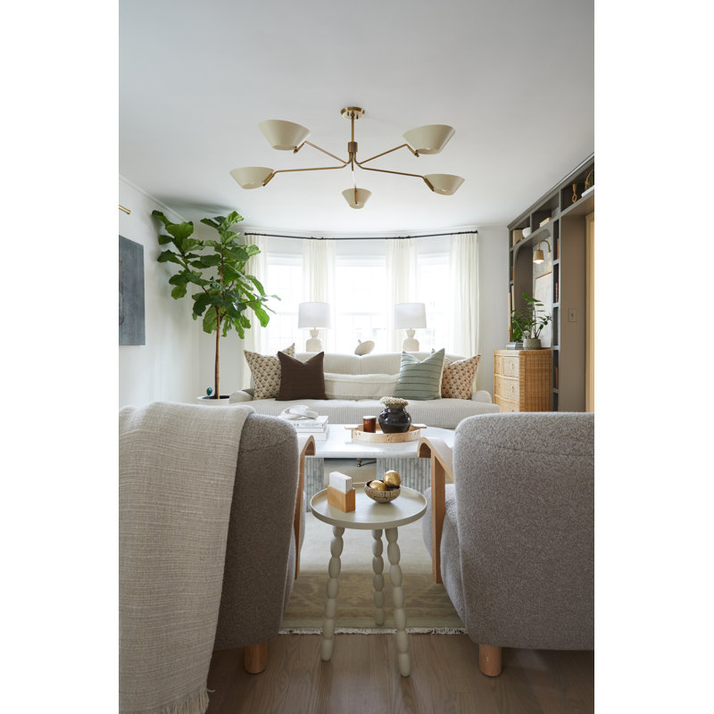 5 - Light Chandelier, Brown