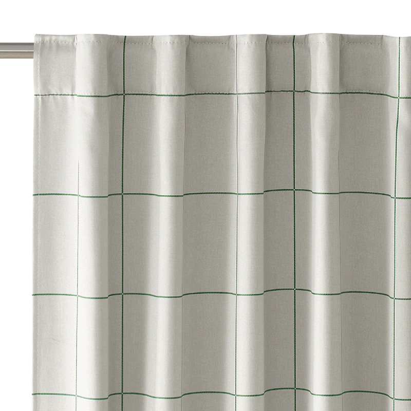  100% Blackout Plaid Curtains for Bedroom, Rod Pocket & Back Tab Brighton Windowpane Pattern Window Treatments for Living Room, 2 Panels