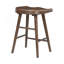 Ensemble de table de salle à manger à hauteur de comptoir de 9 pièces avec repose-pieds en métal brun et 8 tabourets