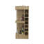 Armoire de bar moderne en chêne de 46 po de hauteur - 14 bouteilles de vin et unité de rangement fonctionnelle 3 coins pour bouteilles de maison efficaces-658947805