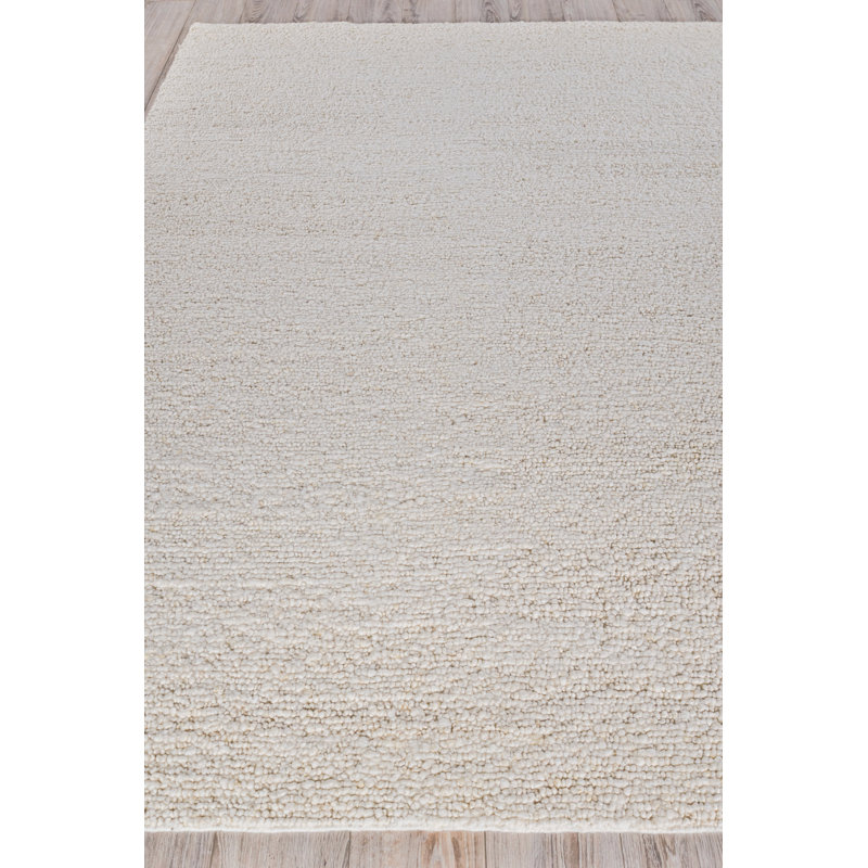 Exquisite Rugs Borelli Handmade Hand Loomed New Zealand Wool Ivory Area Rug, Rectangle 14' x 18'