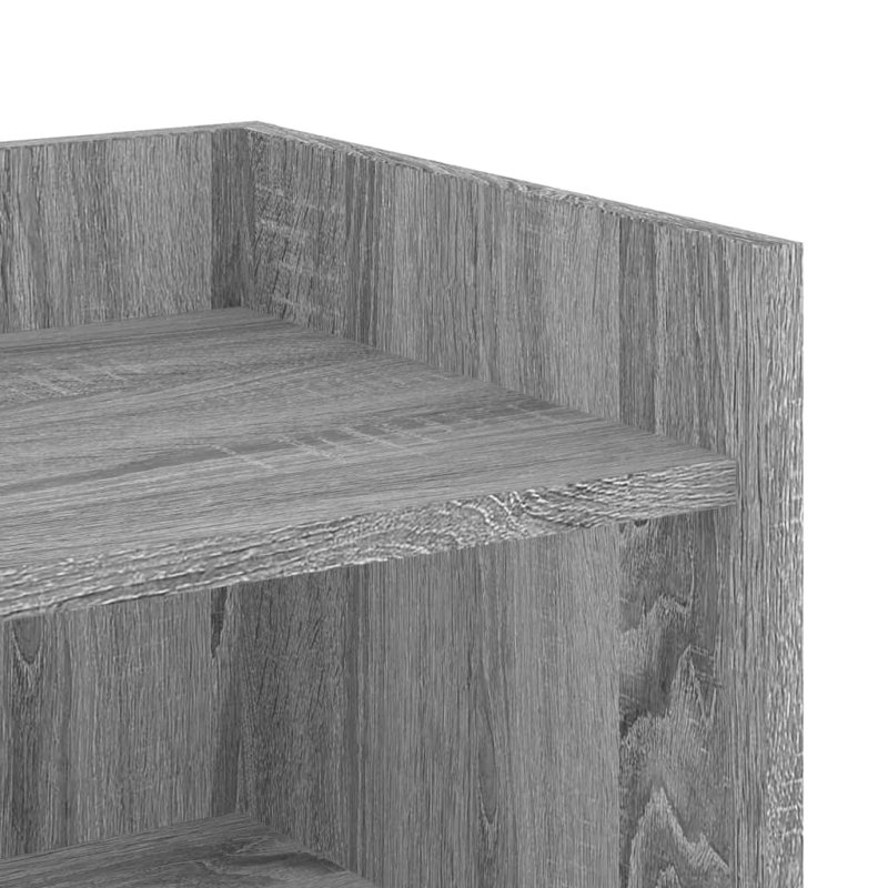 Amandip 75 cm H x 73.5 cm W Standard Bookcase, Grey Sonoma