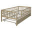 Lit de jour simple avec couchette et garde-corps en bois naturel-1112879560-1112879567