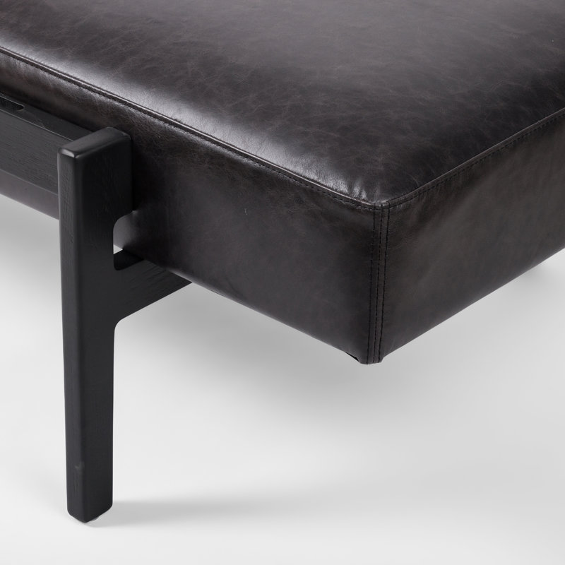 Fawkes Upholstered Bench, Sonoma Black, Brushed Ebony