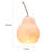 Decorative Pear Shaped LED Table Light, 12 Inch White Polyresin