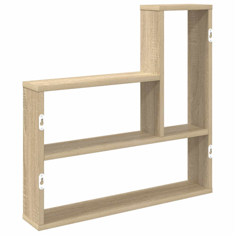  Wall Shelf with Shelf with Storage Engineered Wood Home Modern Display