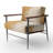 gold and white abstract split - Upholstered Modern Arm Chair, Geometric Shapes Accent Chair-112889716