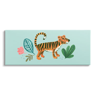 Adorable conception de feuilles de tigre orange par Heather Strianese - peinture