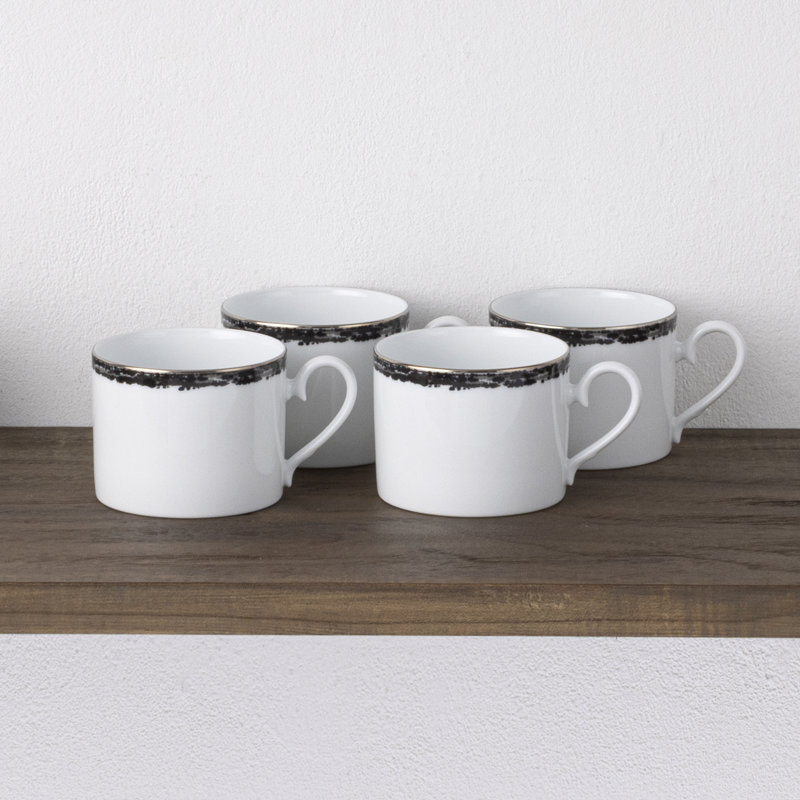 Noritake Rill Cups, 8 oz., Black