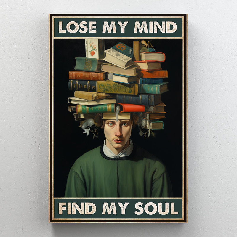 Livres «Lose My Mind», H 36 po x l 24 po x P 1,25 po