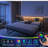 Twin Daybed With RGB LED Lights & Charging Station, Height Adjustable Day Bed Frame With Trundle, Versatile Metal Sofa Bed Frame For Bedroom, Living Room, Guest Room, Black