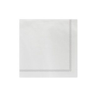 OCCASIONS  Wedding Party Linen Feel White 16'' x 16'' Dinner Paper  Napkins (120, Square Fold)