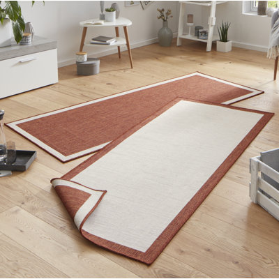 Panama Flatweave Orange/Cream Rug