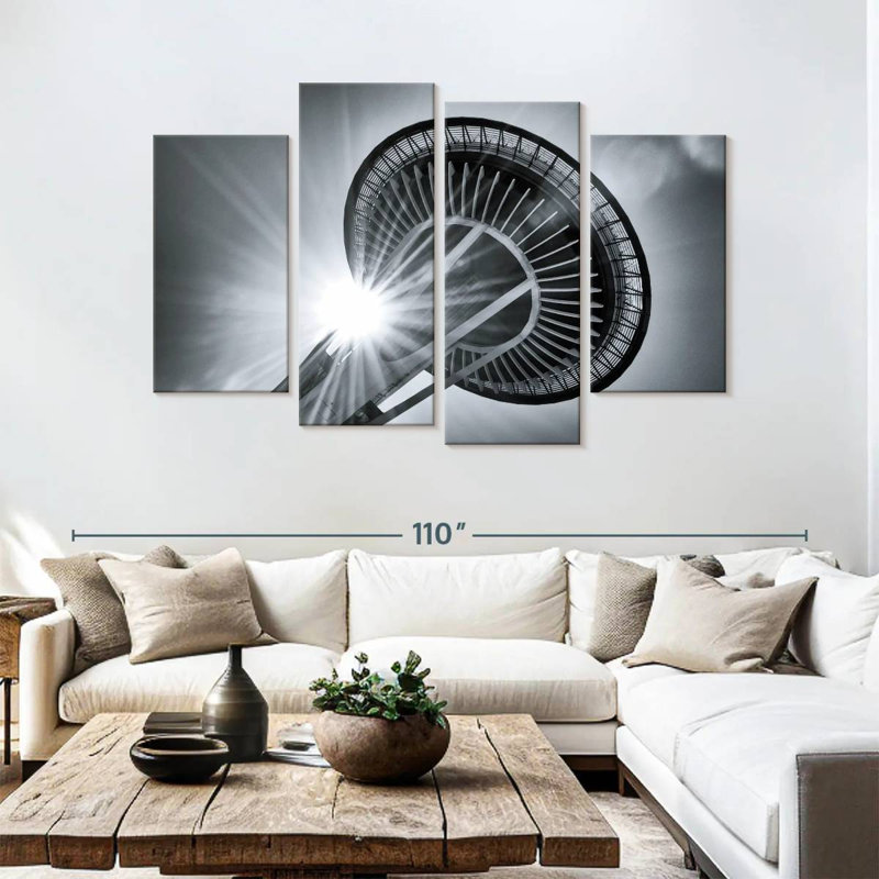 Lilie Space Needle Sunburst, H 54 po x l 84 po