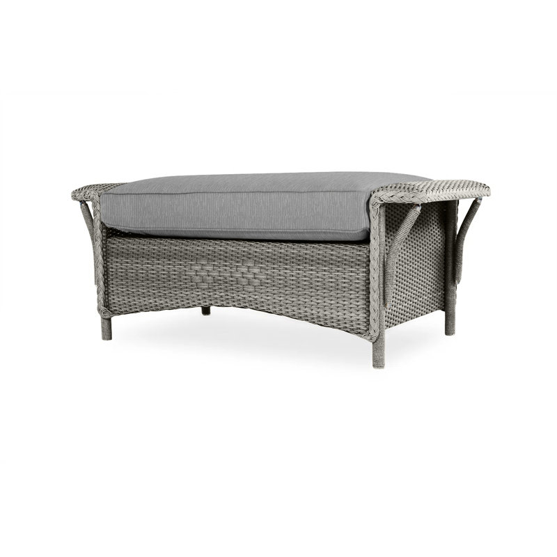 Nantucket Outdoor Ottoman, Demo Mist, Pewter