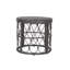 Tables de patio compactes, décor moderne bohème en rotin gris pour la maison de patio