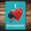 «I Love Snowboarding», panneau en aluminium-58619527