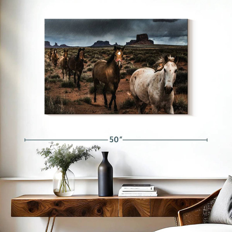Brampt Mighty Monument Valley Horses, H 26 po x l 39 po