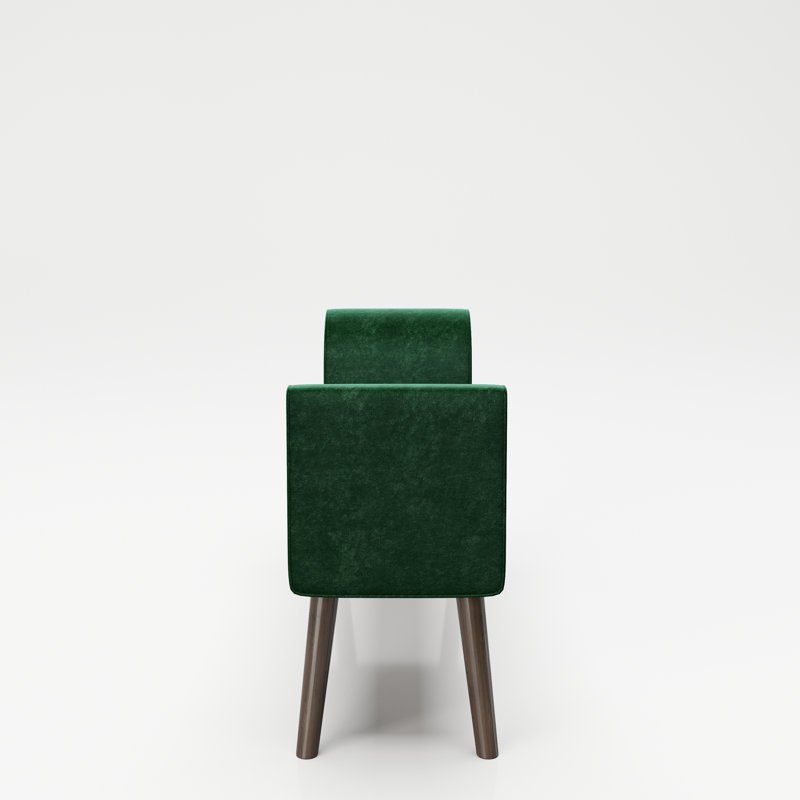 Tiffany Polyester Upholstered Bench, Green